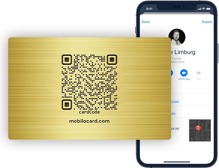 Mobilo Digital Business Card - Tap, Share, Connect - No App Required - Android & Smart Phone - Gold Metal Card - Image 2